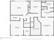 Floor plan for the second floor of the house with dimensions for the bedrooms, bathrooms, closets, and laundry room at 5254 Mulholland Dr, Summerville, SC 29485