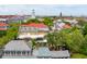 Breathtaking aerial shot capturing the city's skyline, red rooftops, and charming historic architecture at 61 Tradd St, Charleston, SC 29401