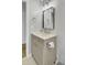 Neutral bathroom with vanity, mirror, modern fixtures and hardware at 703 Canary Dr, Charleston, SC 29414