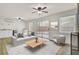 Cozy living room setup with comfortable seating, a coffee table, and access to the outdoor patio at 703 Canary Dr, Charleston, SC 29414