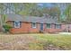 Charming single-story brick home featuring a blue front door and well-maintained landscaping at 746 Cartwright Dr, Charleston, SC 29414