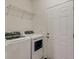 Clean laundry room with a washer, dryer, and wire shelving for storage at 746 Cartwright Dr, Charleston, SC 29414