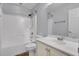 Bathroom with a vanity with white countertop and tub with shower at 102 Brutus Ln, Summerville, SC 29485
