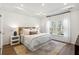 Bright bedroom with a plush bed, tray ceiling, and large windows offering a serene view at 1020 Sagegrass St, Summerville, SC 29485