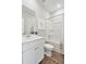 Clean bathroom with white vanity, toilet, framed mirror and shower/tub combination at 1025 Swamp Rose Run, Summerville, SC 29485