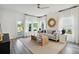 Inviting living room with neutral tones, modern decor, and large windows showcasing a scenic view at 1025 Swamp Rose Run, Summerville, SC 29485