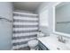 Cozy bathroom with shower and tub combo, modern mirror and fixtures, and sink vanity at 104 Cranston Ln, Summerville, SC 29483