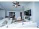 The living room features vaulted ceilings, neutral paint, and a mounted television at 104 Cranston Ln, Summerville, SC 29483