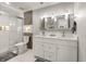 Sleek bathroom featuring a double vanity, modern fixtures, and a luxurious glass-enclosed shower at 105 N Gateshead Xing Xing, Goose Creek, SC 29445