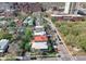 Aerial perspective of property's location in a neighborhood close to downtown, indicating convenient access to amenities at 125 Ashley Ave, Charleston, SC 29401