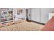 The bedroom shows hardwood floors, closet and door views and lavender paint at 1406 Iroquois St, North Charleston, SC 29405
