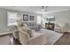 Cozy living room with hardwood floors, neutral walls, and comfortable seating area at 1406 Iroquois St, North Charleston, SC 29405