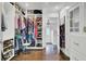 Spacious walk-in closet offers ample storage, with hardwood floors and natural lighting at 1406 Iroquois St, North Charleston, SC 29405