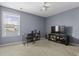 Bedroom featuring carpet, a ceiling fan, a window, a television and desk at 1586 Innkeeper Ln, Johns Island, SC 29455