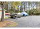 Outdoor boat storage area with covered boats and trailers at 1600 Long Grove Dr # 1226, Mount Pleasant, SC 29464