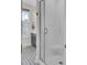 Elegant bathroom showcasing a glass shower with a built in seat at 1821 Mead Ln, Johns Island, SC 29455