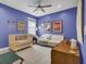 Blue themed Bedroom room features a crib, a sofa, and interesting wall decor at 1821 Mead Ln, Johns Island, SC 29455