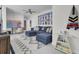 Spacious living room with modern furnishings, stylish rug, and eclectic decor creates a cozy atmosphere at 1821 Mead Ln, Johns Island, SC 29455