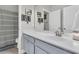 Bathroom featuring a modern vanity with a sleek countertop and updated fixtures at 271 Palmetto Walk Dr, Summerville, SC 29486