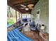 Back porch featuring a hammock and outdoor seating with a large, wooded backyard at 2729 Barracada Rd, Walterboro, SC 29488