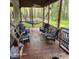 Comfortable outdoor seating area on a shaded back porch, perfect for relaxing at 2729 Barracada Rd, Walterboro, SC 29488