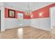 Elegant dining room features warm colors, and stunning chandelier at 2777 Oak Manor Dr, Mount Pleasant, SC 29466