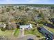 An aerial view of a charming waterfront neighborhood with lush greenery and lake views at 305 Meadowlark Ln, Moncks Corner, SC 29461