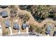 This is a top-down aerial view showcasing the location of the home near the pond and street at 3199 Great Egret Dr, Johns Island, SC 29455