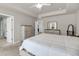 Bright main bedroom with a white bed, large windows and dressers along the walls at 3199 Great Egret Dr, Johns Island, SC 29455