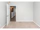 Bedroom featuring carpet, door, and entrance to hall at 3529 Galaxy Rd, Ladson, SC 29456
