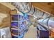 Spacious attic featuring exposed rafters, ductwork, and ample storage at 406 Summers Dr, Summerville, SC 29485
