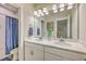 Bathroom featuring double sinks, white cabinets, and tiled floors at 406 Summers Dr, Summerville, SC 29485
