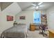 Cozy bedroom featuring a single bed, desk, ceiling fan, and neutral decor at 406 Summers Dr, Summerville, SC 29485