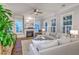 Comfortable living room with fireplace, plush seating, and ample natural light is perfect for relaxation at 406 Summers Dr, Summerville, SC 29485