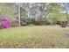 Lush green backyard with mature trees and colorful shrubs at 407 Boone Hill Rd, Summerville, SC 29483