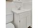 Bathroom with sink and a toilet showcasing its minimalist design at 407 Boone Hill Rd, Summerville, SC 29483
