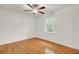 Bright bedroom with hardwood floors and a ceiling fan at 407 Boone Hill Rd, Summerville, SC 29483