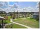 Scenic view of a serene pond and surrounding neighborhood, creating a peaceful and picturesque backdrop at 4303 Misty Hollow Ln, Ravenel, SC 29470