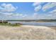 Scenic waterfront view featuring a boat ramp and a tranquil river under a partially cloudy blue sky at 4303 Misty Hollow Ln, Ravenel, SC 29470