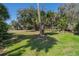 Expansive green yard with mature trees and sunny open areas offering a peaceful outdoor setting at 864 Club Cottage Rd, Edisto Beach, SC 29438