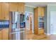 Modern kitchen with stainless steel refrigerator and microwave oven at 8795 E Fairway Woods Cir, North Charleston, SC 29420