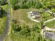 A picturesque aerial view of three homes amidst greenery with a tranquil creek nearby at 0 James Bell Dr, North Charleston, SC 29406