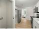 Modern kitchen area with stainless steel appliances and white cabinets at 109 Gerideau St, Walterboro, SC 29488