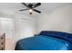 This bright bedroom has a closet and a view of the backyard at 109 Sawmill Dr, Summerville, SC 29483
