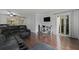 Open living area with hardwood floors, work space and access to the outdoors at 1120 Hidden Cove Dr # I, Mount Pleasant, SC 29464