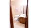Bathroom with toilet, vanity and mirror, and shower behind a curtain at 1438 Arrow Wind Ter, Charleston, SC 29414