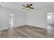 A light filled bedroom with hardwood floors and a ceiling fan at 154 Old Jackson Rd, Goose Creek, SC 29445