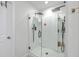 New bathroom with glass enclosed shower and dual shower heads at 159 Lucky Day Dr, Summerville, SC 29486