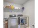 Convenient laundry room with modern, front load washer and dryer at 159 Lucky Day Dr, Summerville, SC 29486