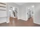 Inviting entryway with hardwood floors and views into the kitchen and staircase at 1833 Hubbell Dr, Mount Pleasant, SC 29466